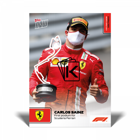 kartička Formule 1 Topps Now 2021 012 Carlos Sainz Ferrari