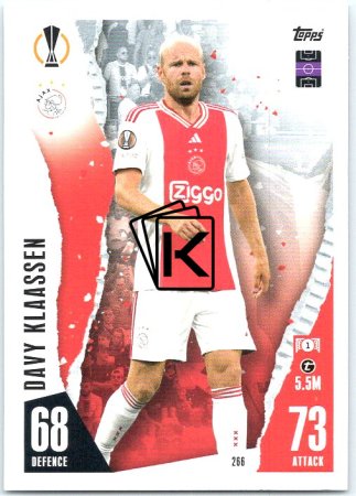 Fotbalová kartička 2023-24 Topps Match Attax UEFA Club Competitions 266 Davy Klaassen AFC Ajax