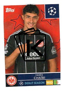 2025-26 Topps Champions League Eintracht Frankfurt 178 Farès Chaïbi