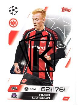 fotbalová kartička 2025-26 Topps Match Attax UCC 187 Hugo Larsson (Eintracht Frankfurt)