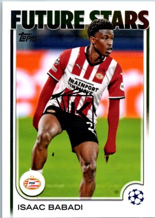 fotbalová kartička 2024-25 Topps UEFA Club Competitions Flagship 194 Isaac Babadi – Future Stars PSV