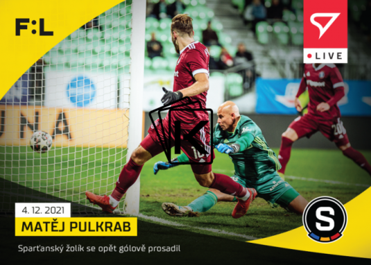 fotbalová kartička SportZoo 2021-22 Live L-074 Matěj Pulkrab AC Sparta Praha