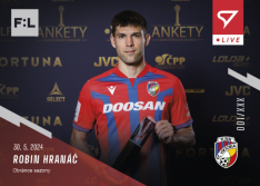 fotbalová kartička 2023-24 SportZoo Fortuna Liga Live L-49 Robin Hranáč