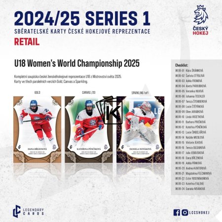 2024 25 Legendary Cards Český Hokej - Series 1 Retail Case