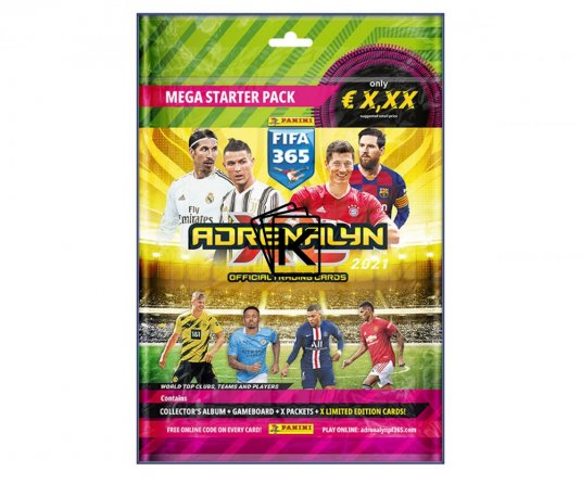 Panini Adrenalyn XL FIFA 365 2021 Megastarterpack ( 4 balíčky + 4 limitky)