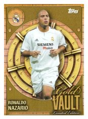 fotbalová kartička 2025-26 Topps Team set Real Madrid CF Gold Vault GV-9 Ronaldo Nazario