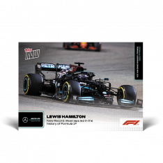 kartička Formule 1 Topps Now 2021  1 Levis Hamilton New Record: Most laps led in the history of Formula 1 Mercedes