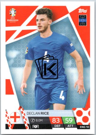 fotbalová karta Topps Match Attax EURO 2024 ENG10 Declan Rice (England)