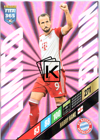 fotbalová karta Panini FIFA 365 2024 Adrenalyn XL LEP Harry Kane  FC Bayern München Limited Edition