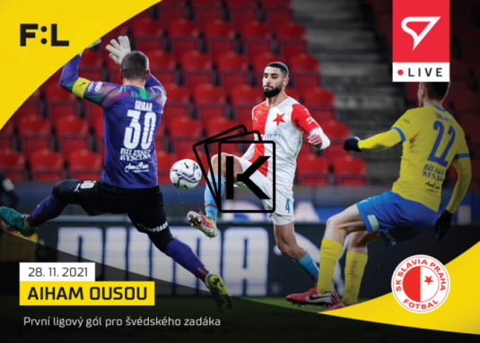 fotbalová kartička SportZoo 2021-22 Live L-070 Aiham Ousou SK Slavia Praha