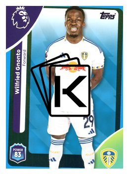 fotbalová kartička 2025-26 Topps  Premier League 336 Wilfried Gnonto (Leeds United)-PARALLEL Blue