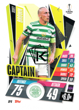 fotbalová kartička 2020-21 Topps Match Attax Champions League Extra Captain CP8  Scott Brown Celtic
