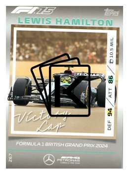 2025 Topps Turbo Attax F1 Mercedes AMG Victory Lap HP 267 Lewis Hamilton