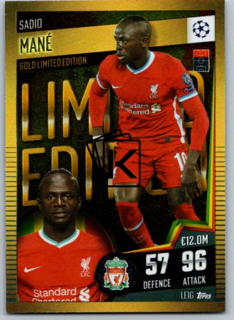 fotbalová kartička 2020-21 Topps Match Attax 101 Champions League Limited Edition LE1G Sadio Mané Liverpool