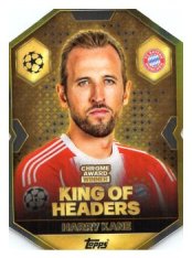 fotbalová kartička 2025-26 Topps Match Attax UCC Chrome Award Winner CA 7 Harry Kane (FC Bayern München)  -  King of Headers