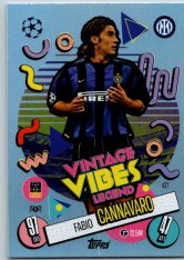 fotbalová kartička 2024-25 Topps Match Attax UEFA Club Competitions Vintage Vibes Legend 427 Fabio Cannavaro (FC Internazionale Milano)