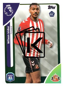 fotbalová kartička 2025-26 Topps  Premier League 357 Wilson Isidor (Sunderland)  -  Rookie