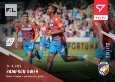fotbalová kartička 2023-24 SportZoo Fortuna Liga Live L-09 Sampson Dweh FC Viktoria Plzeň RC