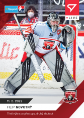 Hokejová kartička SportZoo 2021-22 Live L-098 Filip Novotný HC Energie Karlovy Vary