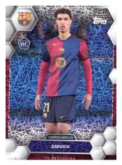fotbalová kartička 2024-25 Topps FC Barcelona Fan Set 15 Noah Darvich Laser Parallel RC