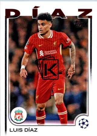 fotbalová kartička 2024-25 Topps UEFA Club Competitions Flagship 169 Luis Díaz Liverpool FC