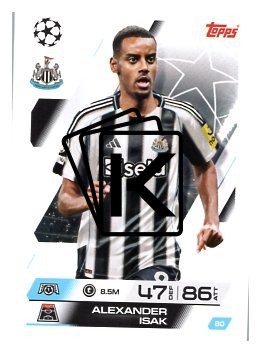 fotbalová kartička 2025-26 Topps Match Attax UCC 80 Alexander Isak (Newcastle United)