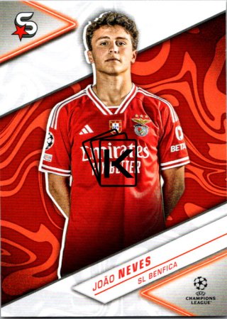 Fotbalová kartička 2023-24 Topps Superstars UEFA Club Competitions ompetitions 178 João Neves (SL Benfica)