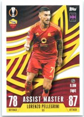 2023-24 Topps Match Attax EXTRA UEFA Club Competition Assist Master 151 Lorenzo Pellegrini (AS Roma)