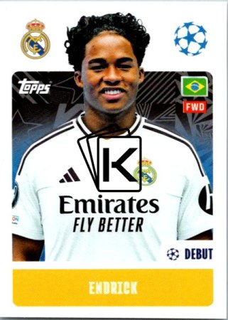2024-25 Topps Champions League 329 Endrick (Real Madrid CF) Debut Stickers