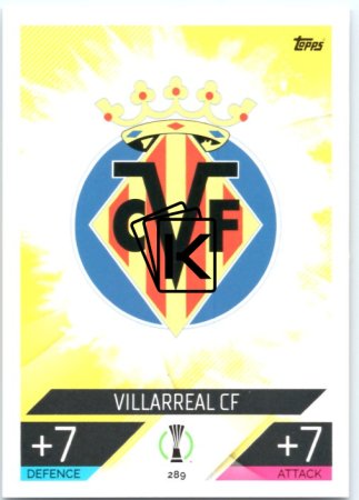 Fotbalová kartička 2022-23 Topps Match Attax UCL289 Team Badge - Villarreal CF