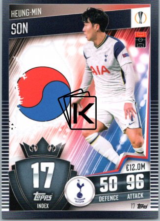 fotbalová kartička 2020-21 Topps Match Attax 101 Champions League 17 Heung-Min Son Tottenham Hotspur
