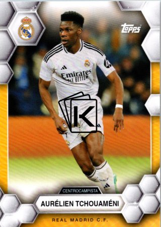 fotbalová kartička 2024-25 Topps Real Madrid CF Fan Set Aurélien Tchouaméni