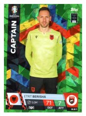 fotbalová karta Topps Match Attax EURO 2024 Green parallel ALB1 Etrit Berisha (Albania)