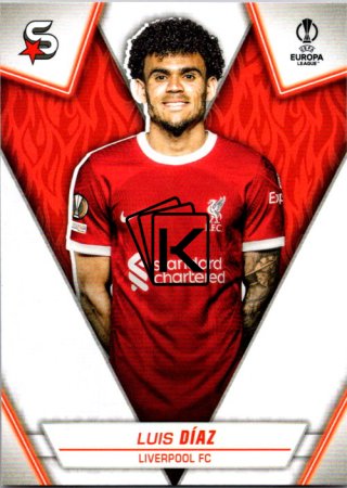 Fotbalová kartička 2023-24 Topps Superstars UEFA Club Competitions 85 Luis Díaz (Liverpool FC)