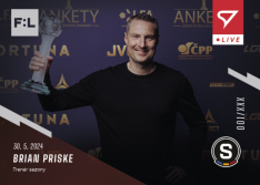 fotbalová kartička 2023-24 SportZoo Fortuna Liga Live L-46 Brian Priske Sparta Praha