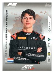 2025 Topps Turbo Attax F1 ART Grand Prix F3 Ones to Watch HP 230 Laurens Van Hoepen