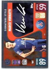 fotbalová kartička 2021-22 Topps Match Attax UEFA Champions League Signature Style 442 Marco Verratti PSG