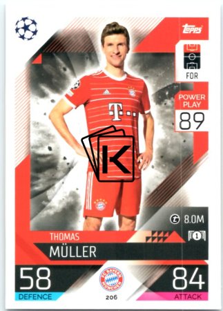 Fotbalová kartička 2022-23 Topps Match Attax UCL 206 Thomas Muller - FC Bayern Mnchen