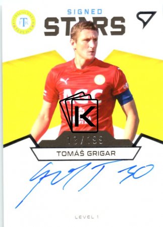 fotbalová kartička 2021-22 SportZoo Fortuna Liga Signed Stars S1-TG Tomáš Grygar FK Teplice /199