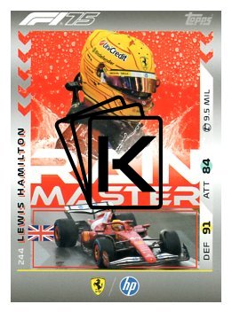 2025 Topps Turbo Attax F1 Scuderia Ferrari Rainmaster HP 244 Lewis Hamilton