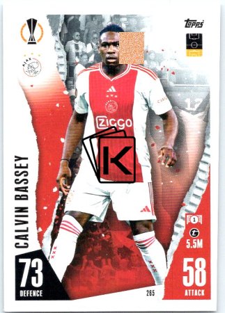 Fotbalová kartička 2023-24 Topps Match Attax UEFA Club Competitions 265 Calvin Bassey AFC Ajax