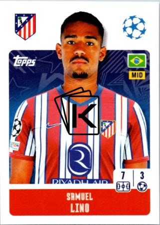 2024-25 Topps Champions League 94 Samuel Lino (Atlético de Madrid)
