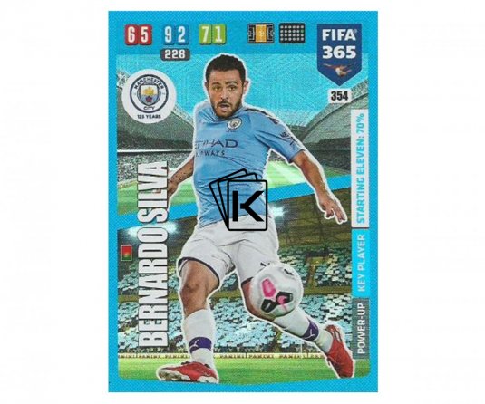 Fotbalová kartička Panini FIFA 365 – 2020 Key Player 354 Bernardo Silva Manchester City