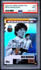 Gradovaná karta 2024-25 Topps Argentina Team Set #56 Diego Maradona PSA 9