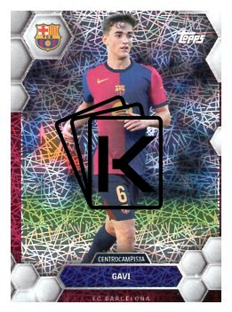 fotbalová kartička 2024-25 Topps FC Barcelona Fan Set 10 Gavi Laser Parallel