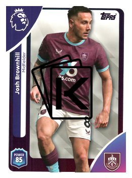 fotbalová kartička 2025-26 Topps  Premier League 315 Josh Brownhill (Burnley)