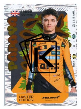2025 Topps Turbo Attax F1  McLaren Limited Edition Papaya LE24 Lando Norris
