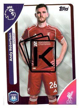 fotbalová kartička 2025-26 Topps  Premier League 167 Andy Robertson (Liverpool)