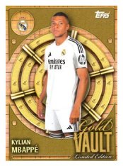 fotbalová kartička 2025-26 Topps Team set Real Madrid CF Gold Vault GV-7 Kylian Mbappé