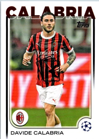 fotbalová kartička 2024-25 Topps UEFA Club Competitions Flagship 82 Davide Calabria AC Milan